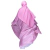 Shimmer 2 Layered Abaya -Bubblegum