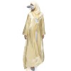 Shimmer 2 Layered Abaya-Lemon