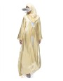 Shimmer 2 Layered Abaya-Lemon