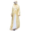 Shimmer 2 Layered Abaya-Lemon