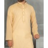 Men Embroidery Kurta - Yellow