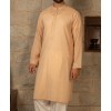 Men Embroidery Kurta - Peach