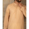 Men Embroidery Kurta - Peach