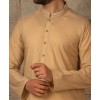 Men Embroidery Kurta - Peach