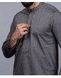 Men Kurta - Charcoal