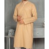 Men Embroidery Kurta - Bronze