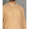 Men Embroidery Kurta - Bronze