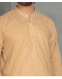 Men Embroidery Kurta - Bronze