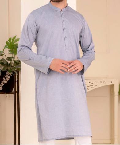Men Kurta - Grey