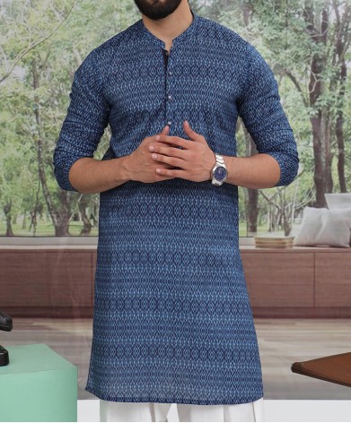 Men Kurta - Blue