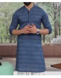 Men Kurta - Blue