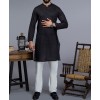 MEN CASUAL BLACK KURTA