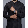 MEN CASUAL BLACK KURTA