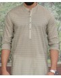 Men Kurta - Beige