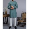 MEN CASUAL GREEN KURTA