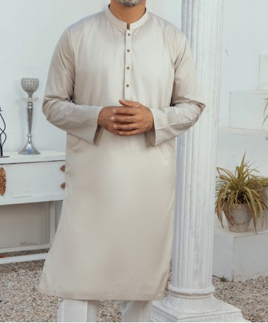 Men Kurta - Off White