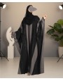 Bisht Abaya - Black-Gray