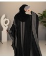 Bisht Abaya - Black-Gray