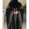 Bisht Abaya - Black-Gray
