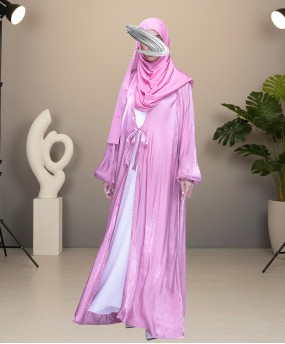 Shimmer Abaya -Bubblegum