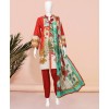 RED LOVE 3PC STITCHED SUIT