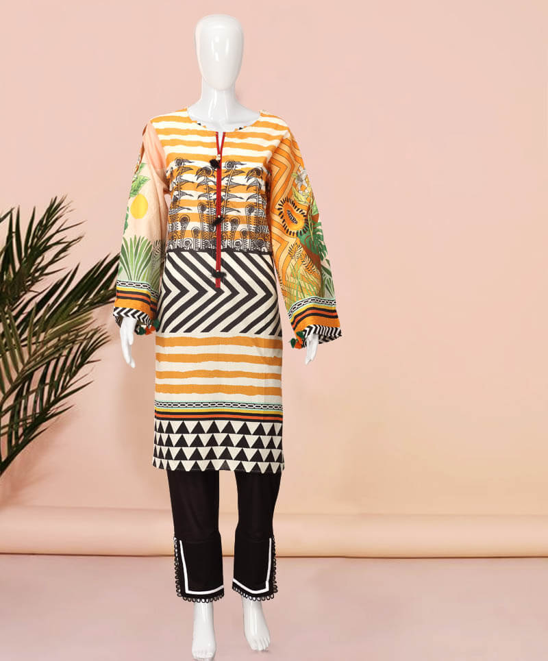Floral Bell 1Pc Stitched Kurti