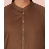 Men Kameez Shalwar Plain Brown