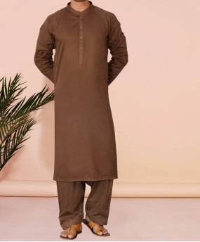 Men Shalwar Kameez - Brown