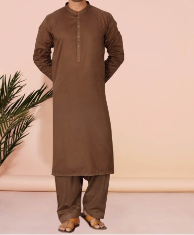 Men Shalwar Kameez - Brown