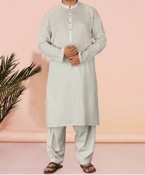 Men Shalwar Kameez - Grey