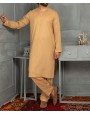Men Shalwar Kameez - Khaki