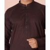 Men Kameez Shalwar Plain Chocolate