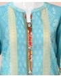 Iceblue Mughal 3Pc Stitched Suit