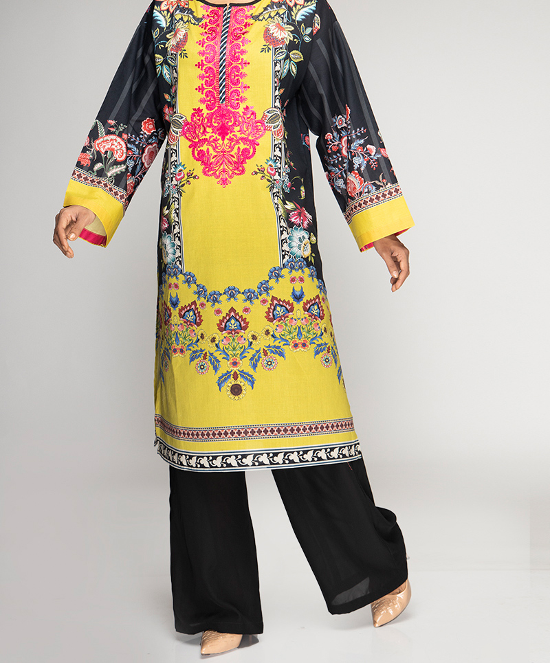 Embroidered 1 Pc Stitched Kurti