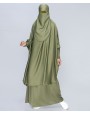 Jilbab 3 Piece Set - Toned Olive