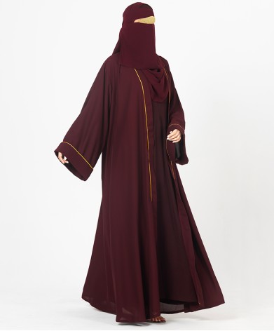 Cairo 5 Pc Set Abaya - Mulberry