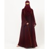 Cairo 5 Pc Set Abaya - Mulberry