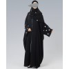 Heart 4 Pc Set Abaya - Silver