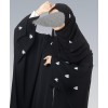 Heart 4 Pc Set Abaya - Silver