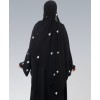 Heart 4 Pc Set Abaya - Silver