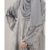 Tara Sitara 2 Pc Set Abaya - Silver Gray
