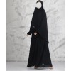 Rawda 2 Piece Set Abaya-Black