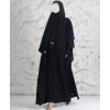 Rawda 2 Piece Set Abaya-Black