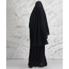 Rawda 2 Piece Set Abaya-Black