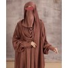 Al-Anaaqa 3 Pc Set Abaya-Bronze