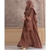 Al-Anaaqa 3 Pc Set Abaya-Bronze