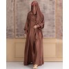 Al-Anaaqa 3 Pc Set Abaya-Bronze