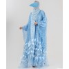 Feather Collection Abaya - Baby Blue
