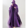 Glass Glow 3 Pc Set Abaya-Purple