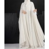 Dore Collection Abaya-White Fur